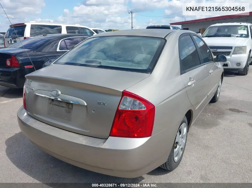 2006 Kia Spectra Ex/Lx/Sx VIN: KNAFE121565304568 Lot: 40328671