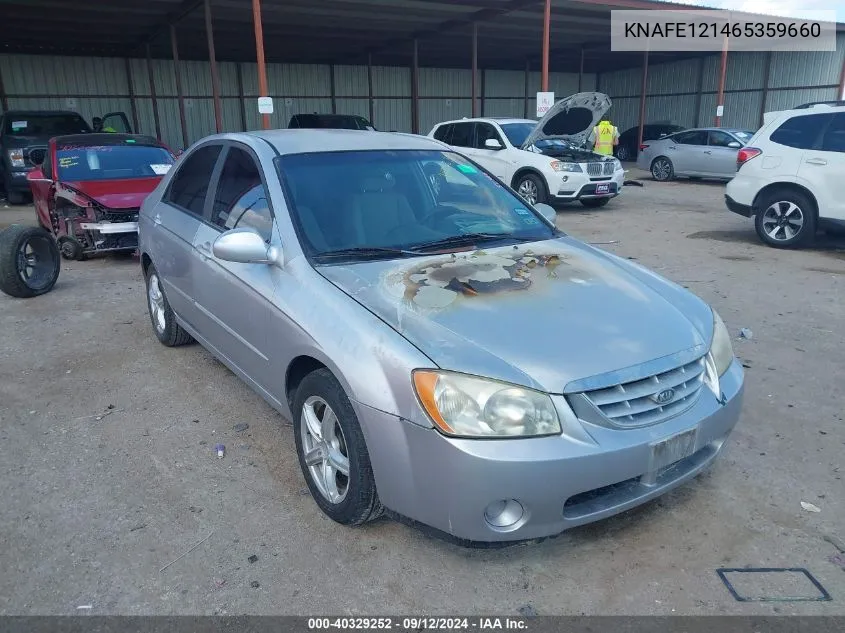 2006 Kia Spectra Ex/Lx/Sx VIN: KNAFE121465359660 Lot: 40329252