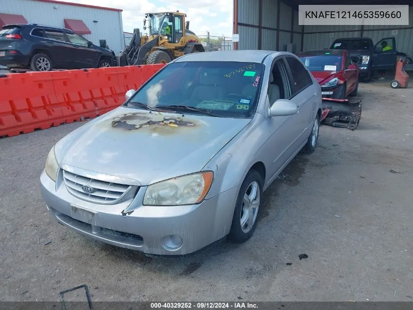 2006 Kia Spectra Ex/Lx/Sx VIN: KNAFE121465359660 Lot: 40329252