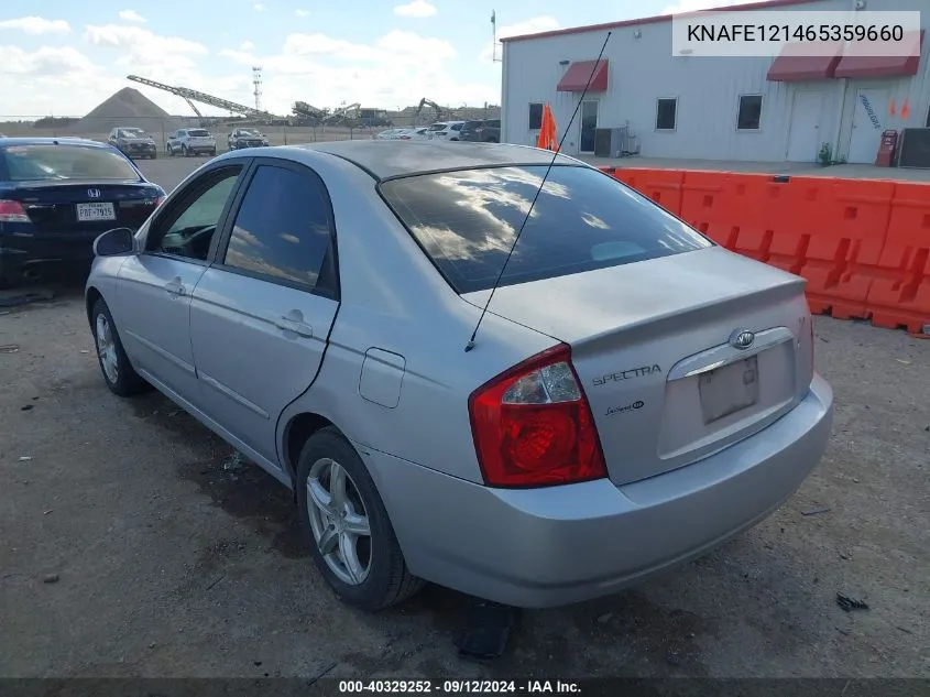 2006 Kia Spectra Ex/Lx/Sx VIN: KNAFE121465359660 Lot: 40329252