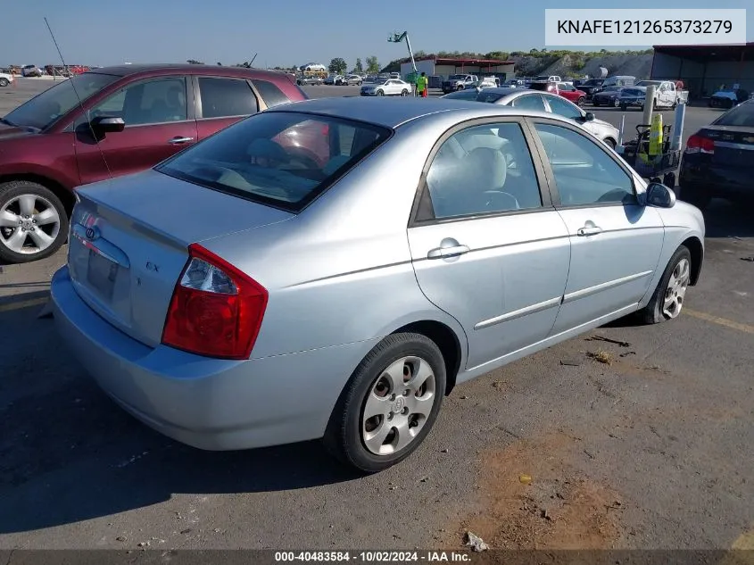 2006 Kia Spectra Ex/Lx/Sx VIN: KNAFE121265373279 Lot: 40483584