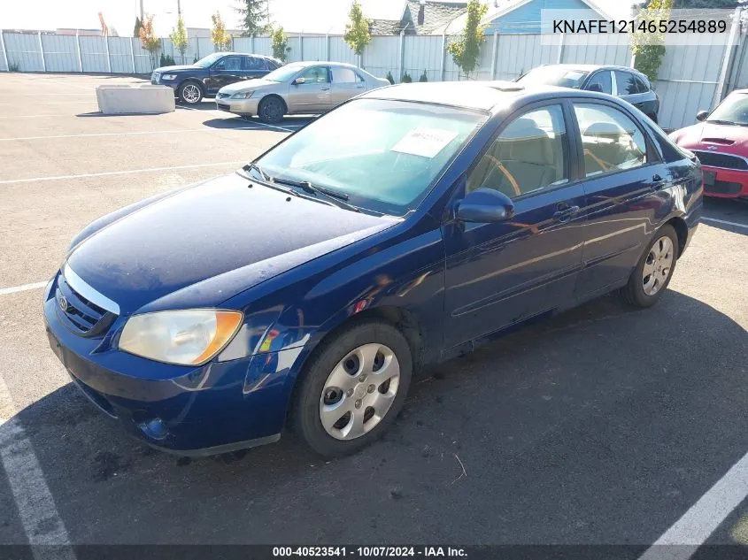 2006 Kia Spectra Ex/Lx/Sx VIN: KNAFE121465254889 Lot: 40523541