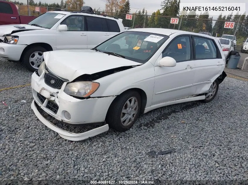 2006 Kia Spectra5 VIN: KNAFE161465216041 Lot: 40691527