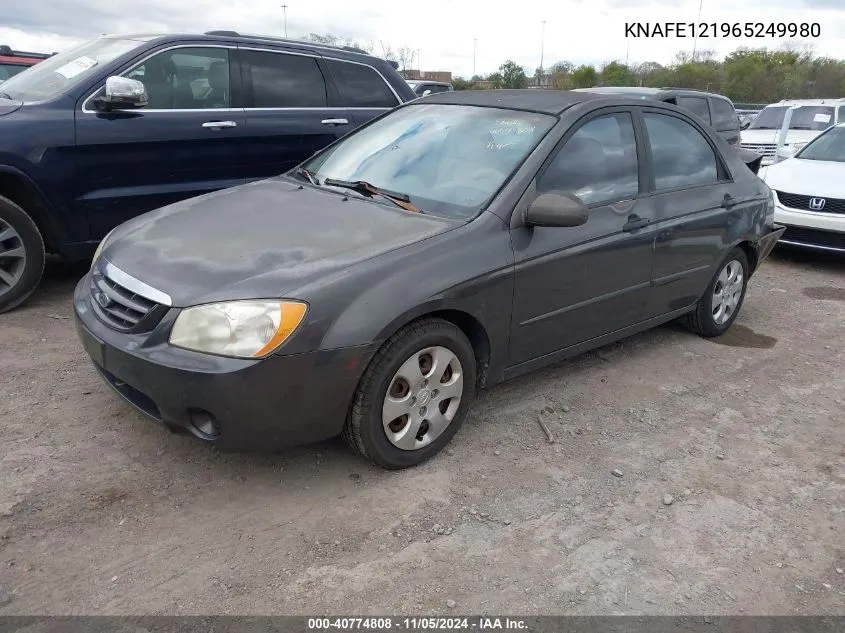 2006 Kia Spectra Ex/Lx/Sx VIN: KNAFE121965249980 Lot: 40774808