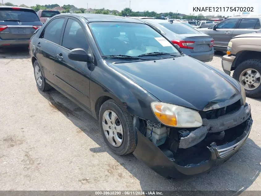 2007 Kia Spectra Ex VIN: KNAFE121175470202 Lot: 39638290