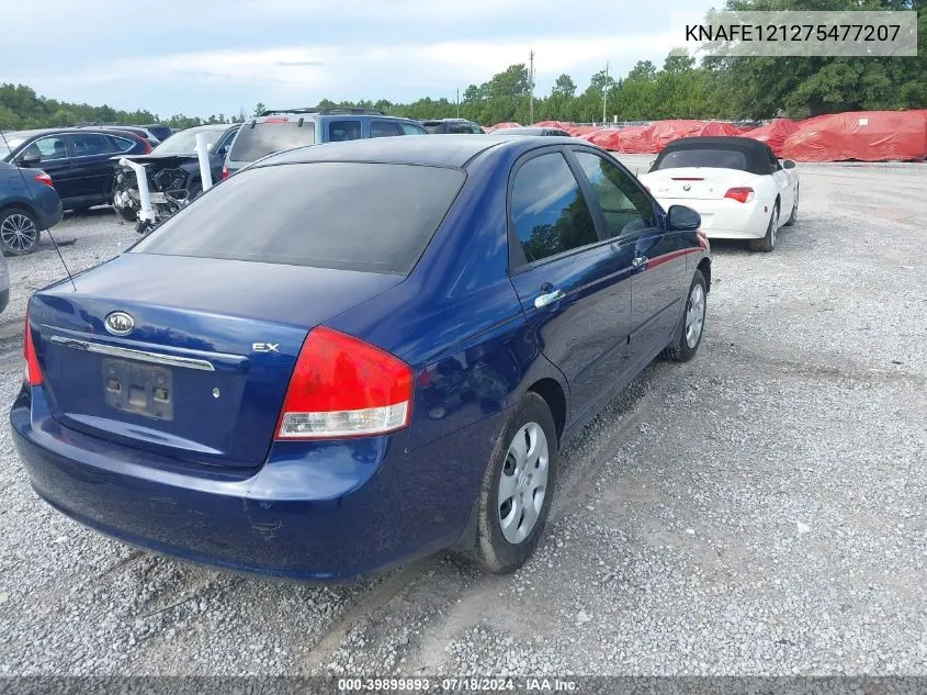 2007 Kia Spectra Ex VIN: KNAFE121275477207 Lot: 39899893