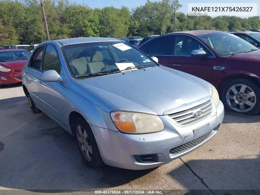 2007 Kia Spectra Ex VIN: KNAFE121X75426327 Lot: 40370824