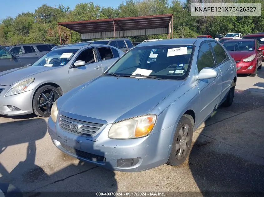 2007 Kia Spectra Ex VIN: KNAFE121X75426327 Lot: 40370824