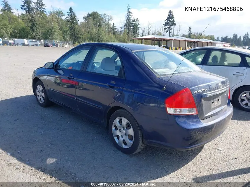 2007 Kia Spectra Ex VIN: KNAFE121675468896 Lot: 40396037