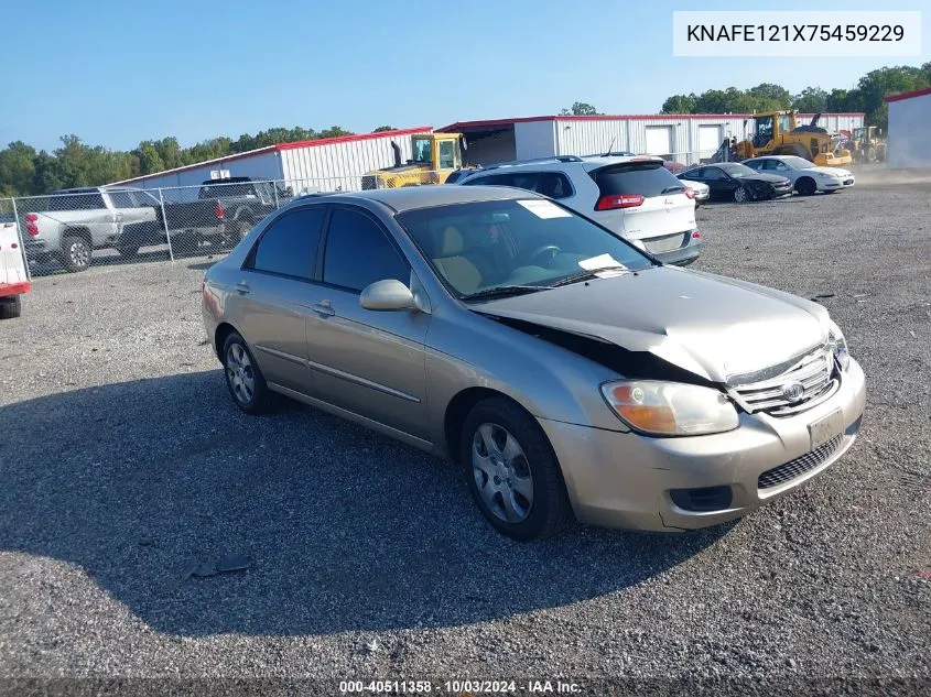 2007 Kia Spectra Ex VIN: KNAFE121X75459229 Lot: 40511358