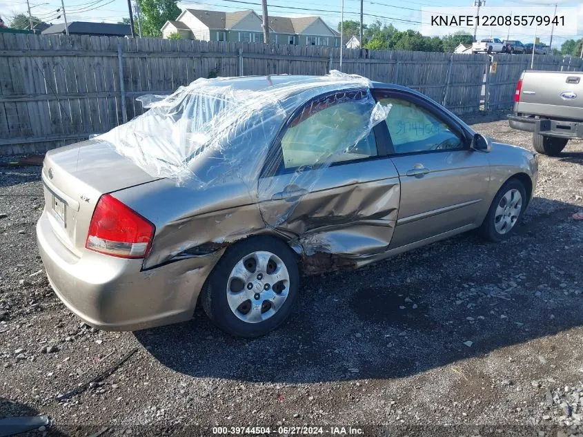 KNAFE122085579941 2008 Kia Spectra Ex