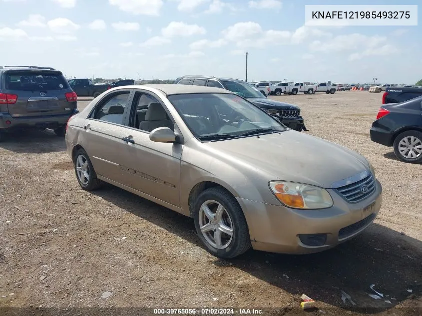 2008 Kia Spectra Ex VIN: KNAFE121985493275 Lot: 39765056