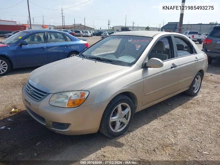 2008 Kia Spectra Ex VIN: KNAFE121985493275 Lot: 39765056