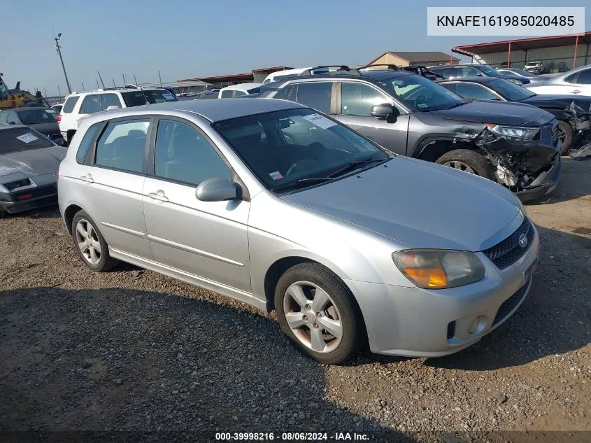 2008 Kia Spectra5 Sx VIN: KNAFE161985020485 Lot: 39998216