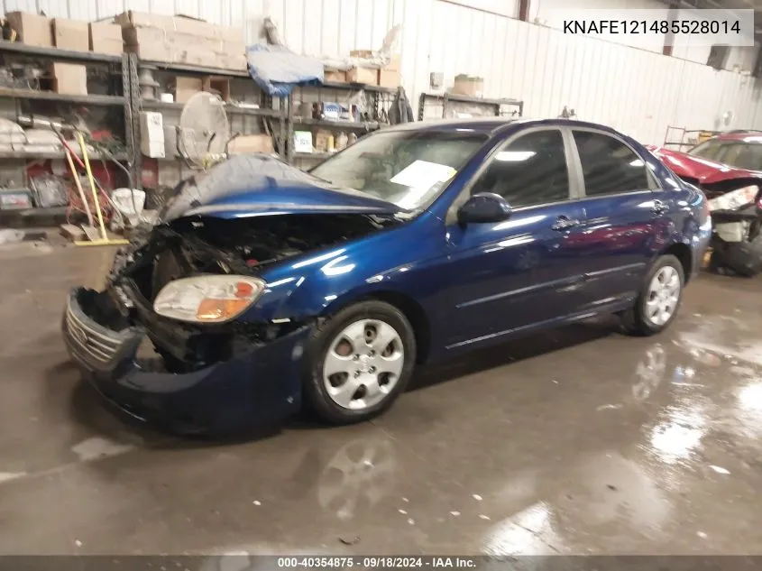 2008 Kia Spectra Ex VIN: KNAFE121485528014 Lot: 40354875