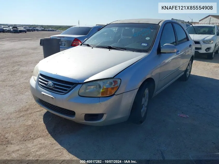 2008 Kia Spectra Ex VIN: KNAFE121X85554908 Lot: 40517282