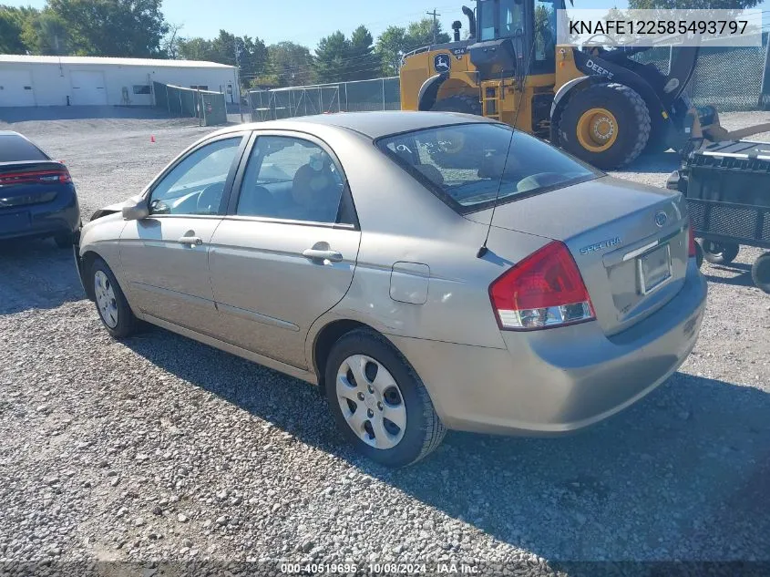 2008 Kia Spectra Ex VIN: KNAFE122585493797 Lot: 40519695