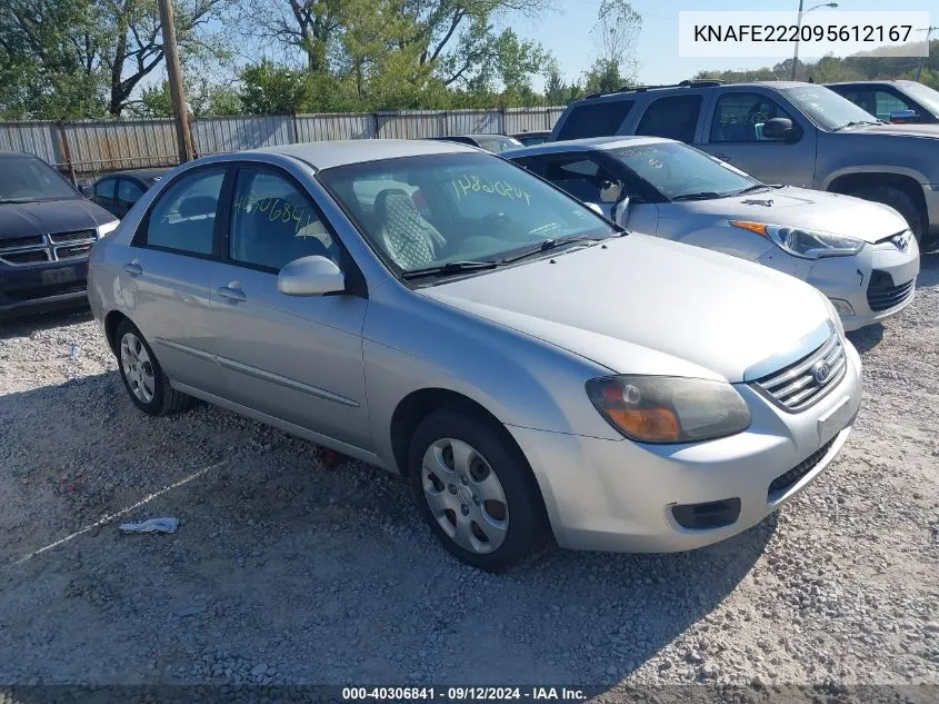 2009 Kia Spectra Ex VIN: KNAFE222095612167 Lot: 40306841