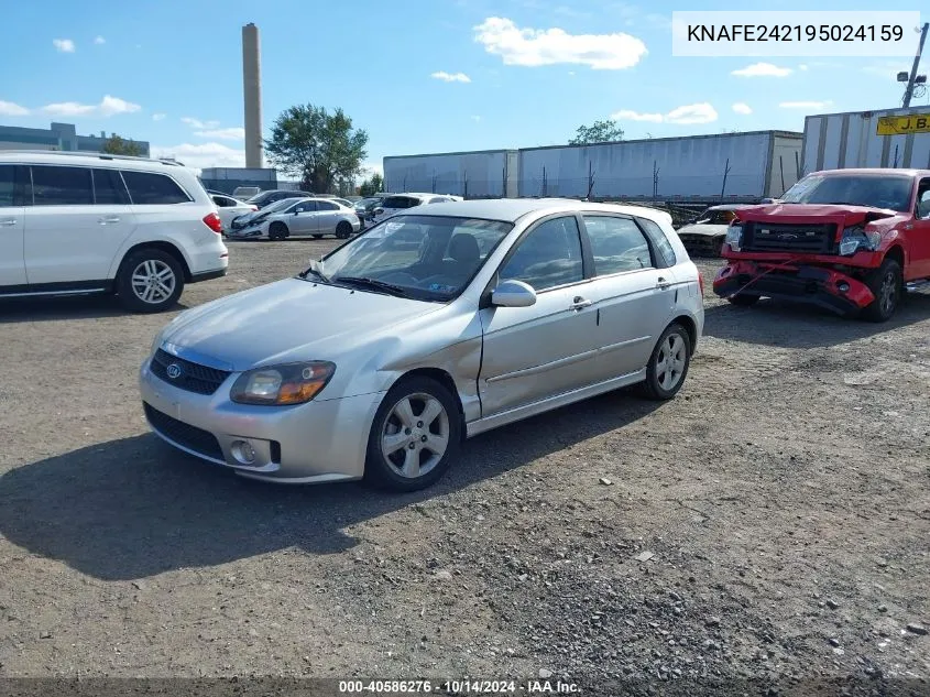 2009 Kia Spectra5 Sx VIN: KNAFE242195024159 Lot: 40586276