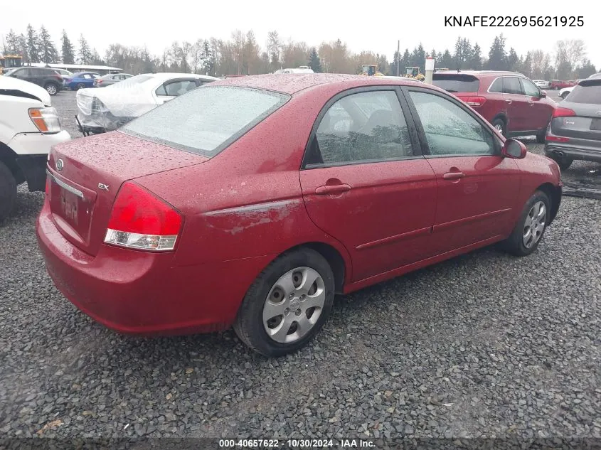 KNAFE222695621925 2009 Kia Spectra Ex