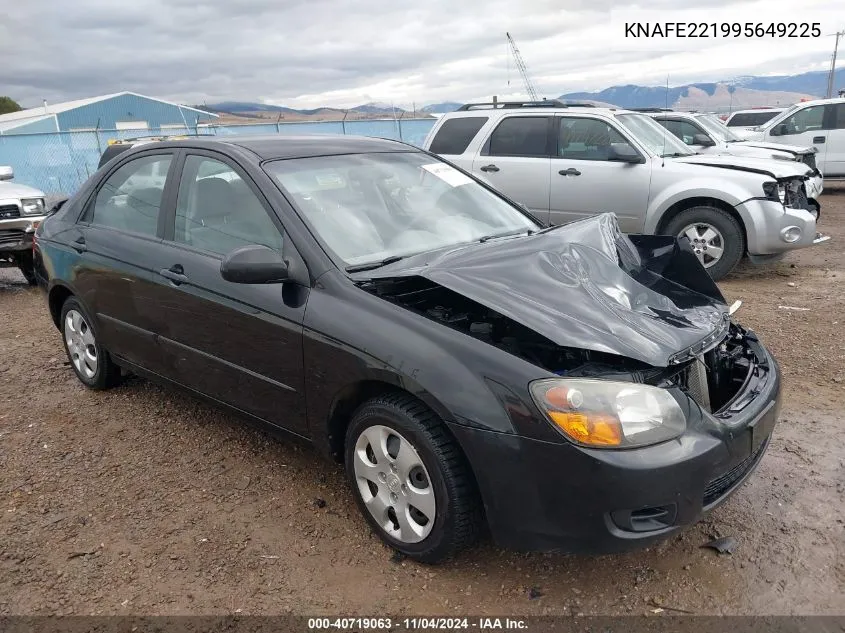 2009 Kia Spectra Ex VIN: KNAFE221995649225 Lot: 40719063