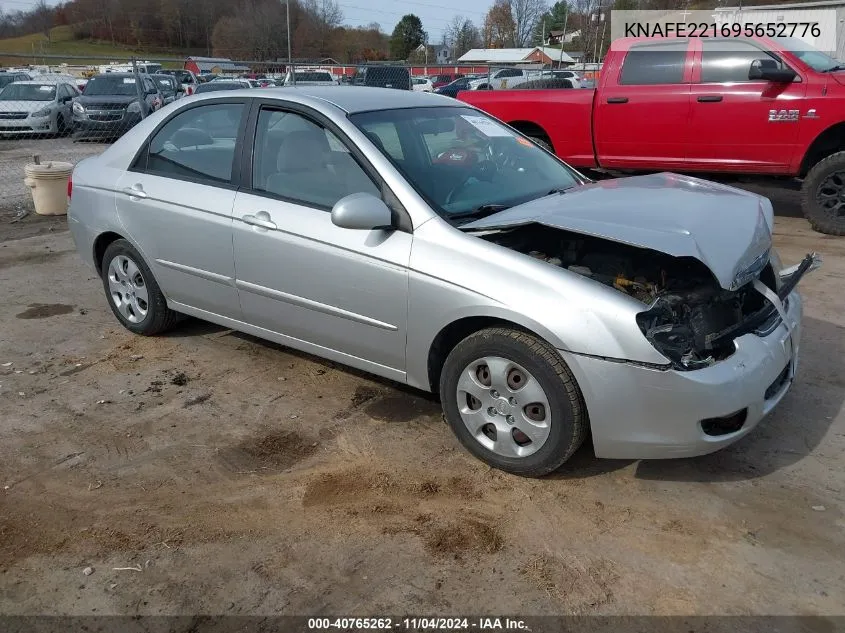 2009 Kia Spectra Ex VIN: KNAFE221695652776 Lot: 40765262