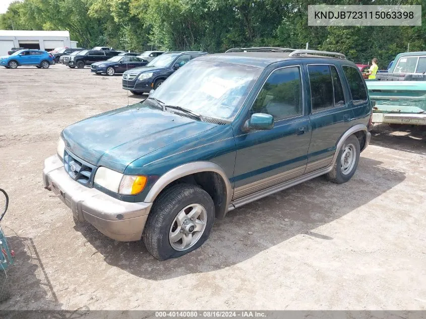 2001 Kia Sportage Ex/Limited VIN: KNDJB723115063398 Lot: 40140080