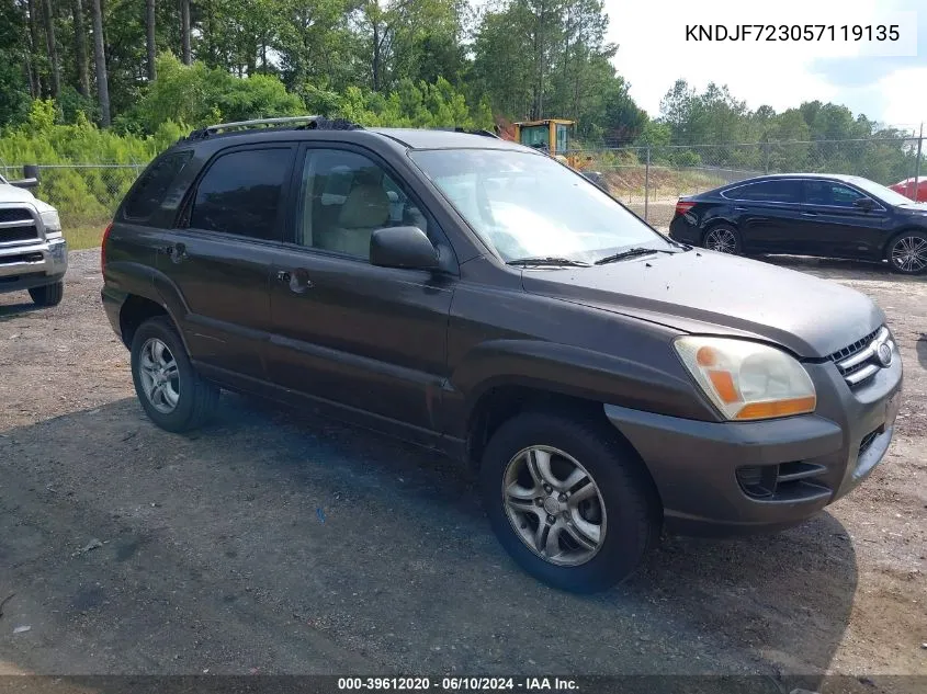 2005 Kia Sportage Ex V6/Lx V6 VIN: KNDJF723057119135 Lot: 39612020