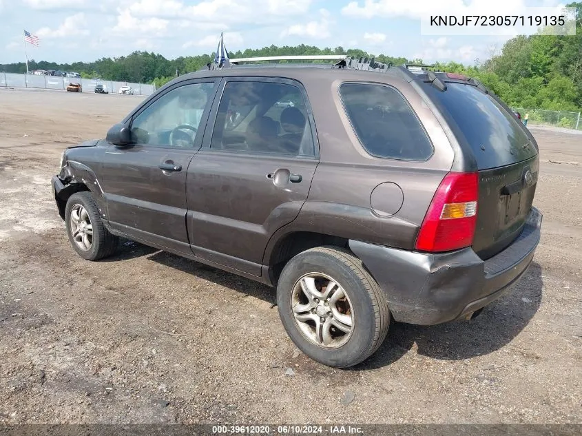 KNDJF723057119135 2005 Kia Sportage Ex V6/Lx V6