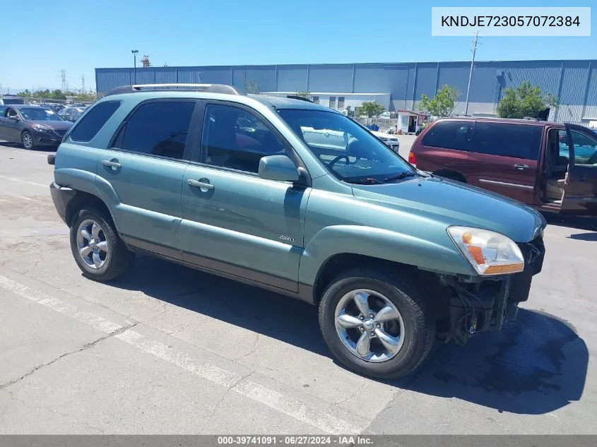 2005 Kia Sportage Ex V6/Lx V6 VIN: KNDJE723057072384 Lot: 39741091