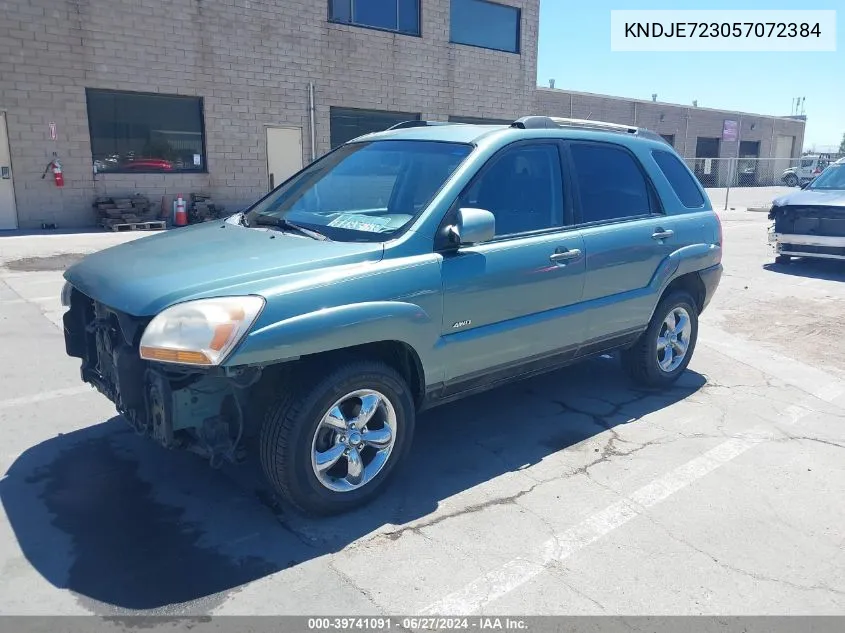 2005 Kia Sportage Ex V6/Lx V6 VIN: KNDJE723057072384 Lot: 39741091