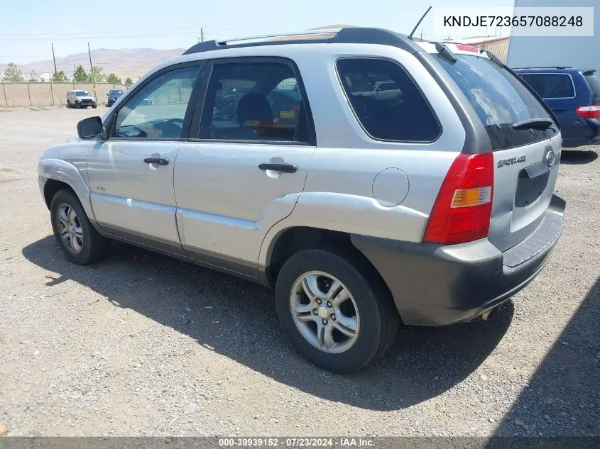 2005 Kia Sportage Ex V6/Lx V6 VIN: KNDJE723657088248 Lot: 39939152