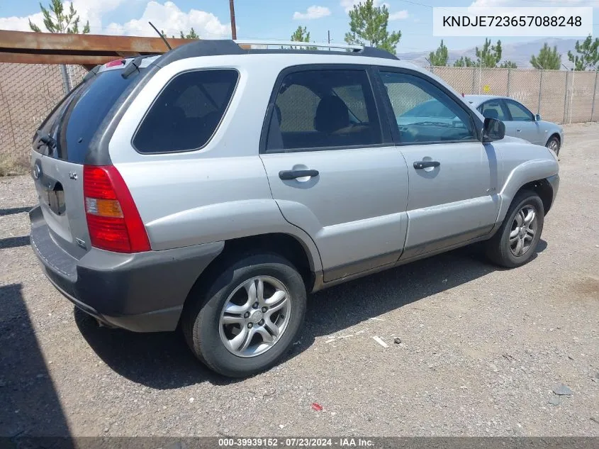 2005 Kia Sportage Ex V6/Lx V6 VIN: KNDJE723657088248 Lot: 39939152