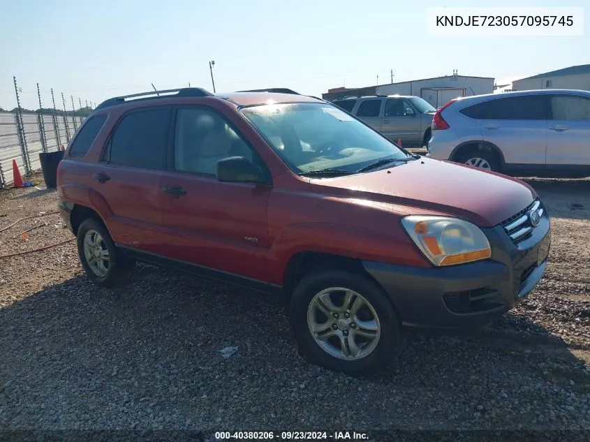 2005 Kia Sportage VIN: KNDJE723057095745 Lot: 40380206