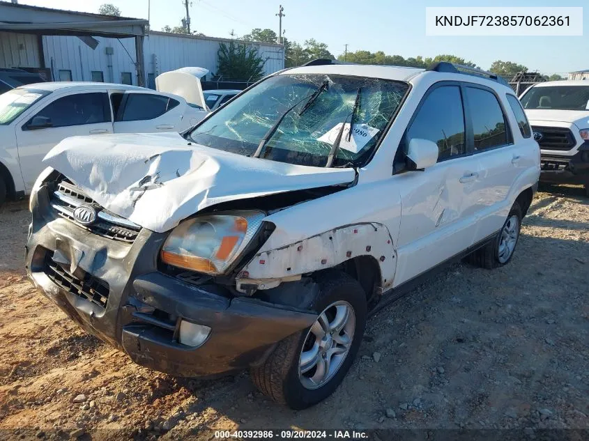 2005 Kia Sportage Ex V6/Lx V6 VIN: KNDJF723857062361 Lot: 40392986