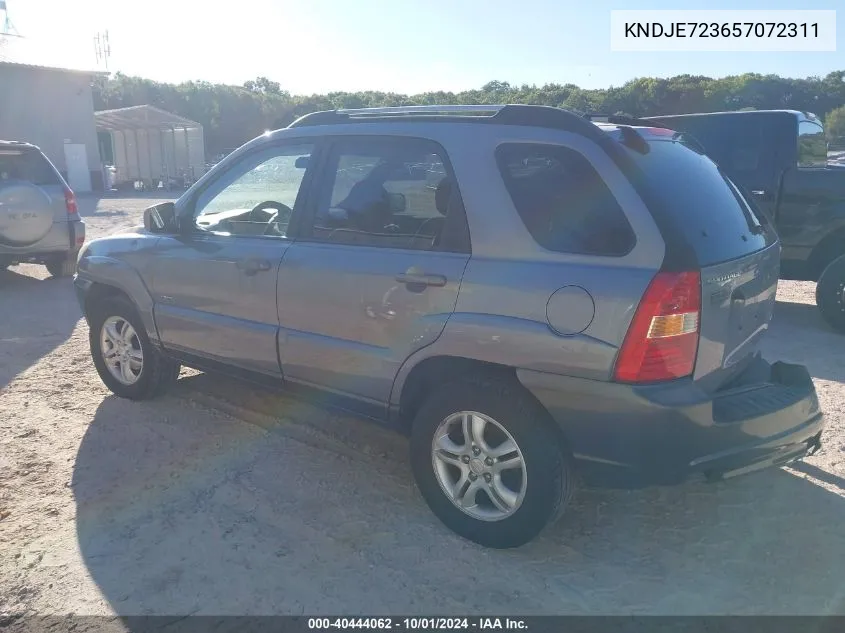 2005 Kia Sportage VIN: KNDJE723657072311 Lot: 40444062