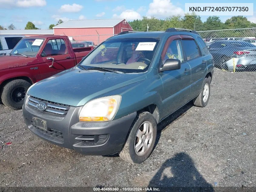 2005 Kia Sportage Lx VIN: KNDJF724057077350 Lot: 40495360