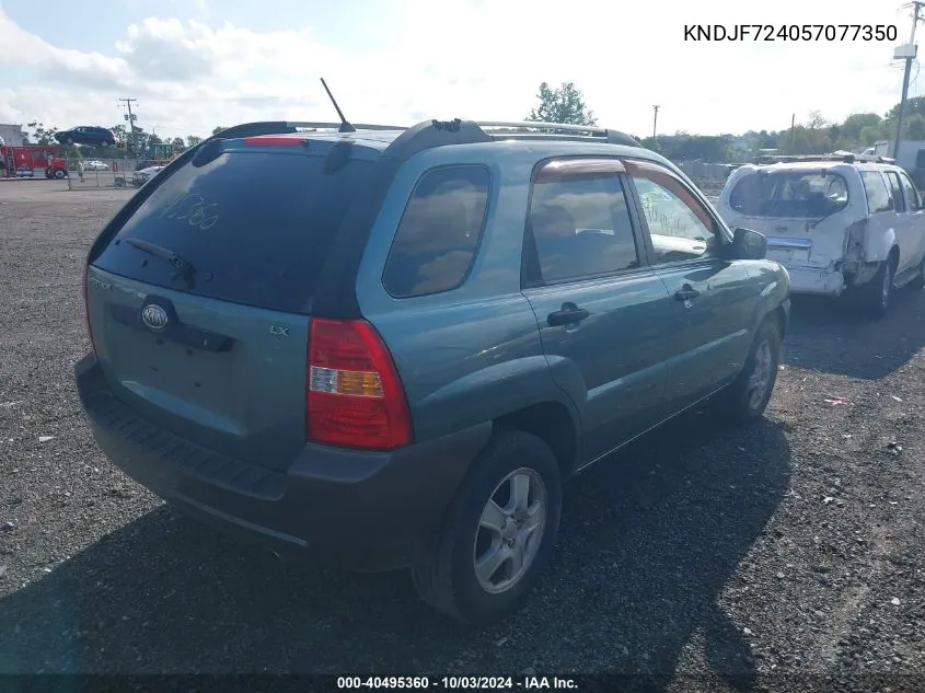 2005 Kia Sportage Lx VIN: KNDJF724057077350 Lot: 40495360