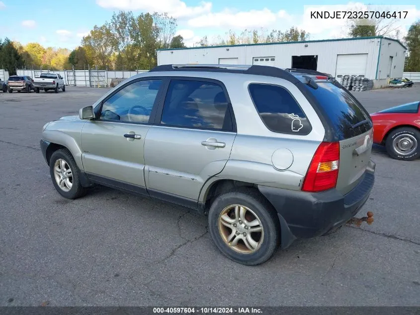 KNDJE723257046417 2005 Kia New Sportage