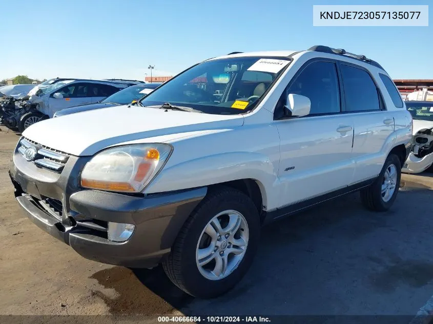 2005 Kia Sportage Ex V6/Lx V6 VIN: KNDJE723057135077 Lot: 40666684