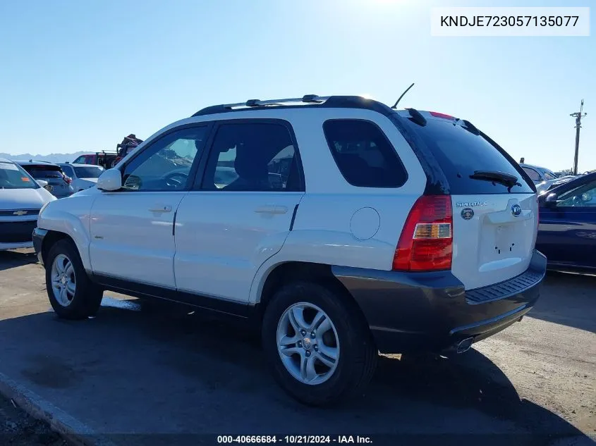 2005 Kia Sportage Ex V6/Lx V6 VIN: KNDJE723057135077 Lot: 40666684