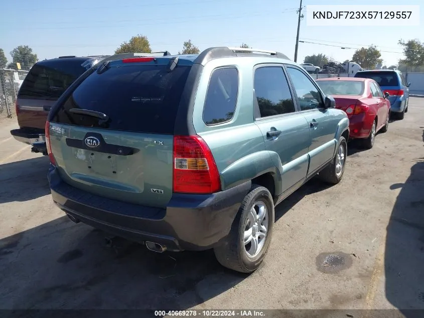 2005 Kia Sportage Ex V6/Lx V6 VIN: KNDJF723X57129557 Lot: 40669278