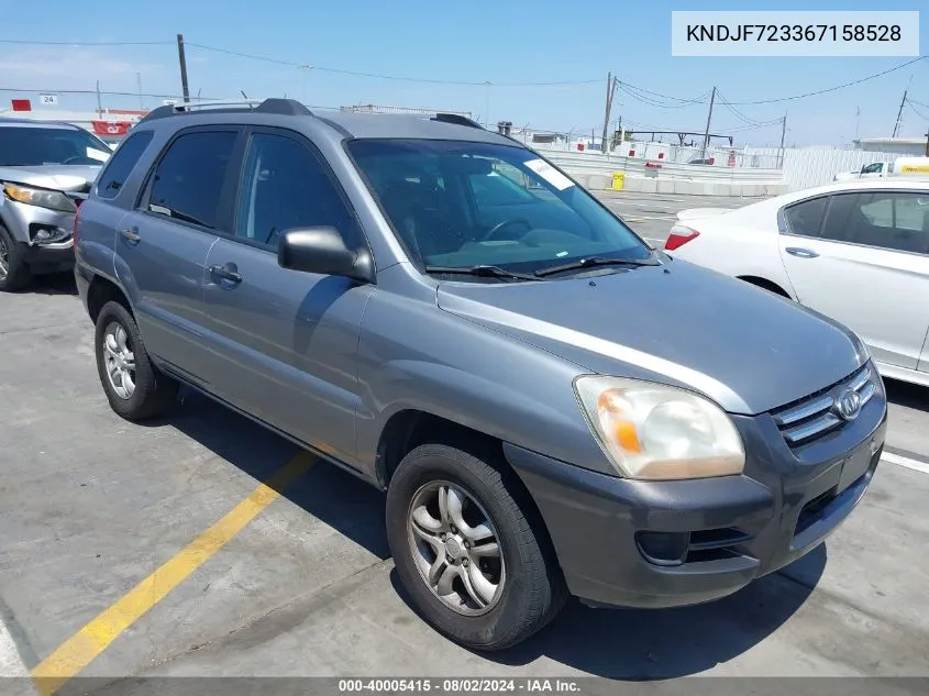 2006 Kia Sportage Ex V6/Lx V6 VIN: KNDJF723367158528 Lot: 40005415