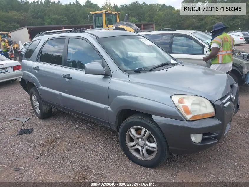 2006 Kia Sportage Ex V6/Lx V6 VIN: KNDJF723167158348 Lot: 40249846