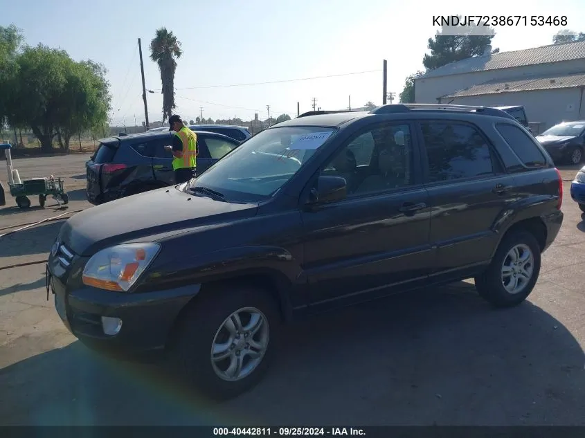 2006 Kia Sportage Ex V6/Lx V6 VIN: KNDJF723867153468 Lot: 40442811