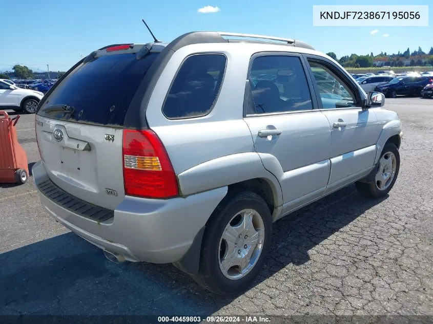 KNDJF723867195056 2006 Kia Sportage Ex V6/Lx V6