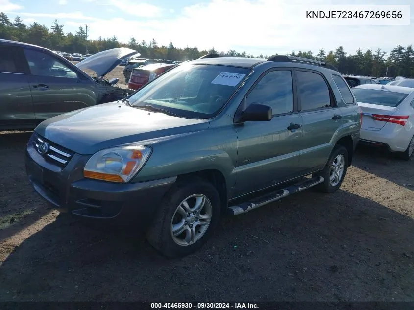 2006 Kia Sportage Ex V6/Lx V6 VIN: KNDJE723467269656 Lot: 40465930