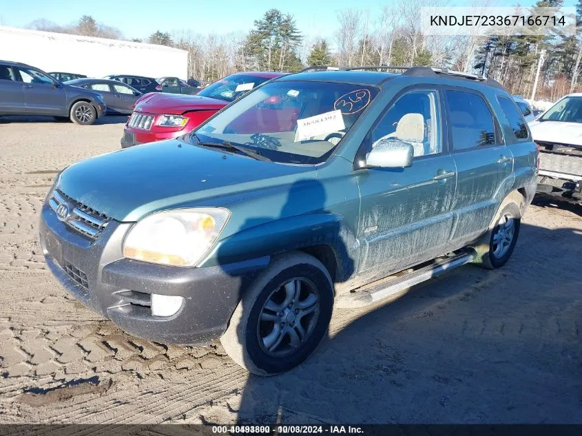 2006 Kia Sportage Ex V6/Lx V6 VIN: KNDJE723367166714 Lot: 40493800