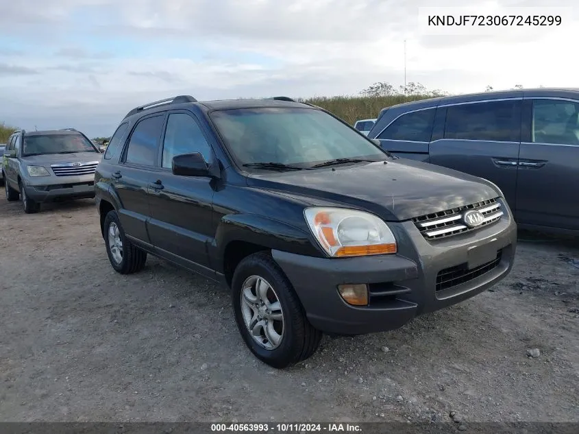 2006 Kia Sportage Ex V6/Lx V6 VIN: KNDJF723067245299 Lot: 40563993