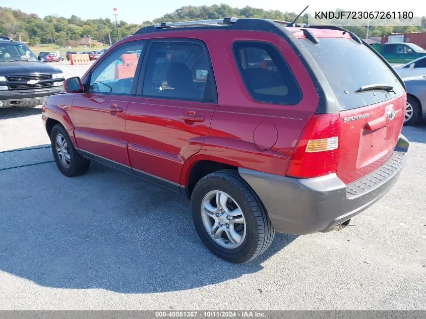 KNDJF723067261180 2006 Kia Sportage Ex V6/Lx V6